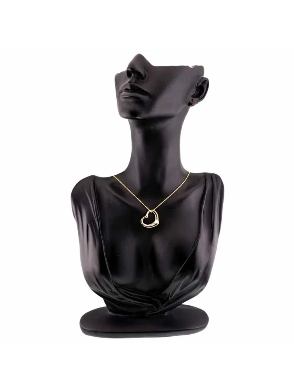 Tiffany & Co Open Heart Width 22 Necklace 41 18k YG Yellow Gold